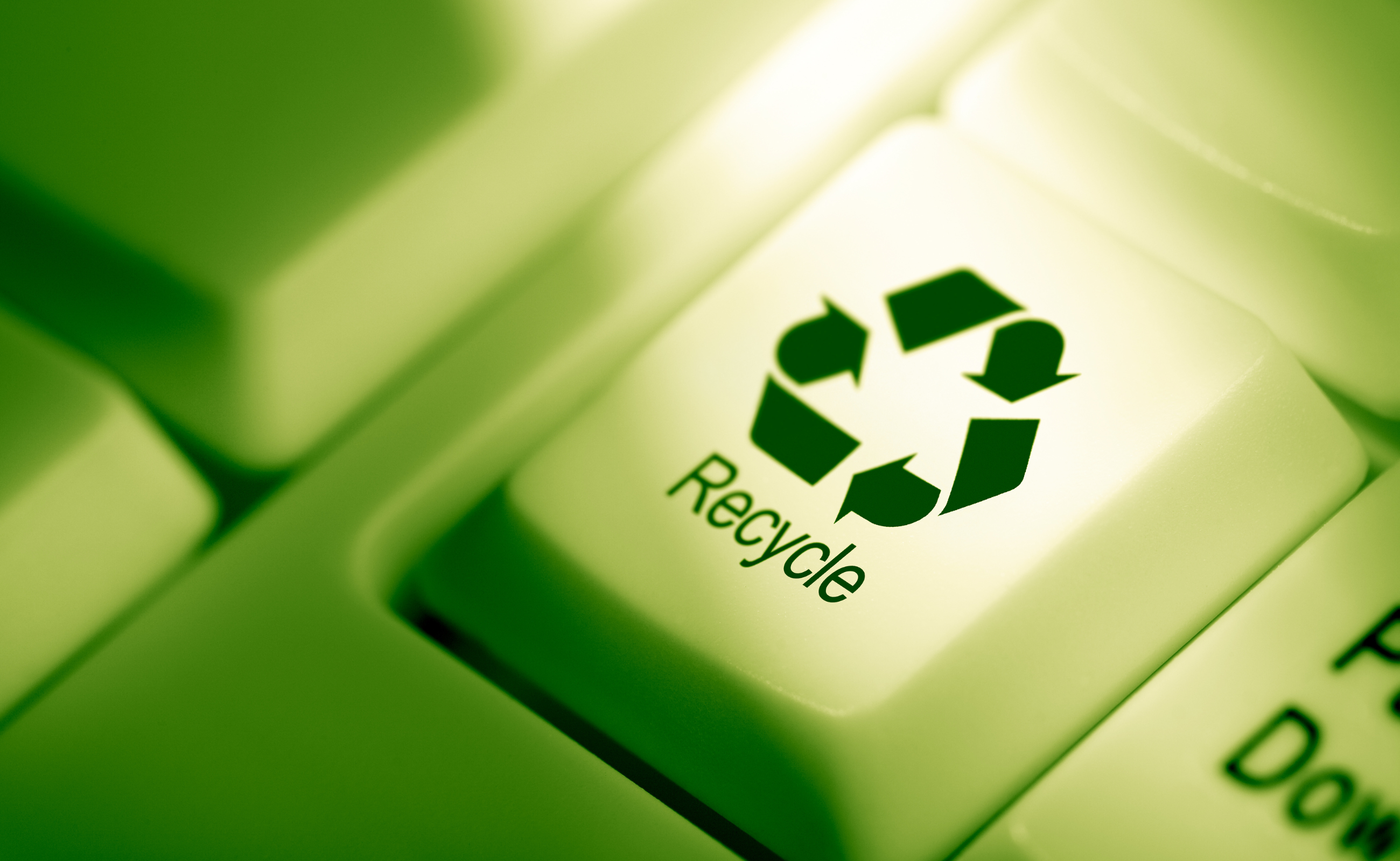 recycle button in green